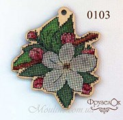 Набор для вышивки крестом Цветы на деревянной основе от ФрузелОК 103